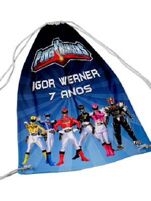 Lembrancinha de aniversário mochilinha power rangers