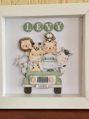 Quadro infantil safari