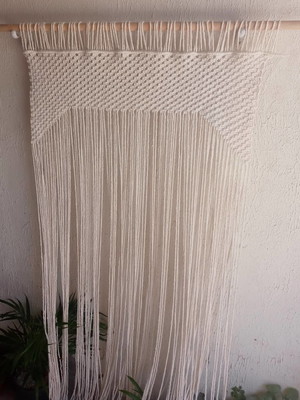 Cortina para porta em macramê 0.60x1.90m