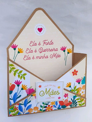 Caixa envelope dia das maes