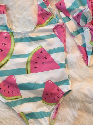 Maiô body infantil melancia