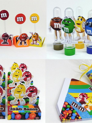 Kit festa com 100 itens m&m