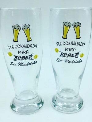 Copo tulipa presente padrinho - convidade p/beber 300ml