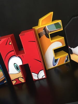 Letras 3d sonic
