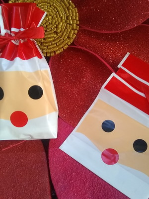 10 peças - embalagem natal - papai noel