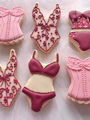 Biscoito decorado chá de lingerie