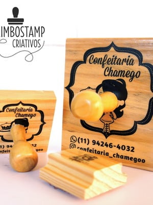 Kit de carimbos para sacola kraft doceria
