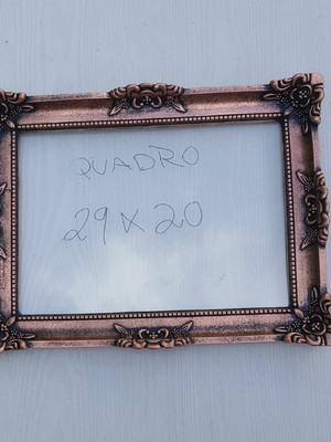 Moldura pronta p/ foto, ou quadro decorativo com vidro.