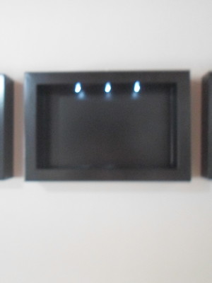 Conjunto de nicho g preto com led