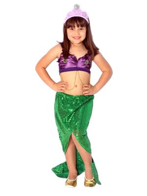 Fantasia pequena sereia infantil