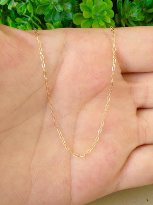 Colar masculino cartier fina 45cm em ouro 18k