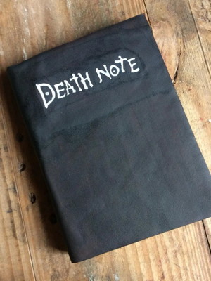 Grimório/bos a5 100 fls - death note pintado s/ costuras