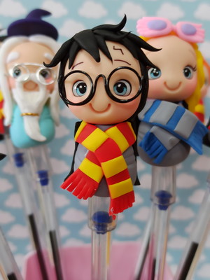 Ponteira em biscuit harry potter