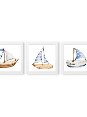 Quadro decorativo para quarto de menino tema barquinho