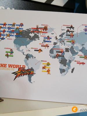 Quadro pôster - mapa street fighter