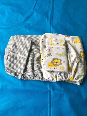 Kit 1 lençol e 1 fronha para mini berco moisés