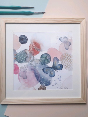 Pintura em aquarela abstrata - liquidação