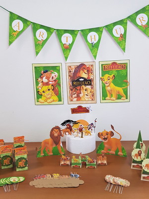 Kit festa rei leão kit 3