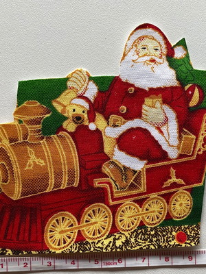 2 patch aplique termocolante papai noel na locomotiva