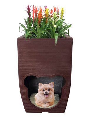 Vaso casinha cama pelucia gachorro pet cave toca iglu 80x50