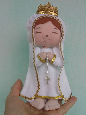 Nossa senhora de fátima em feltro