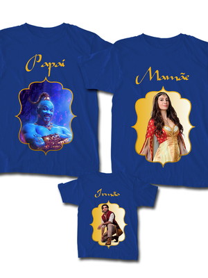 Kit família aladdin filme com 3