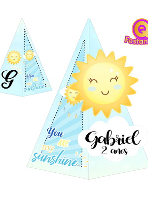 10 caixas cone sunshine pers. com aplique 3d