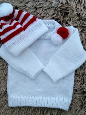 Blusa e gorro tamanho 01 bebê !