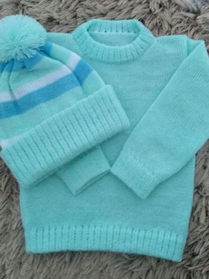 Blusa e gorro tamanho 02 bebê !