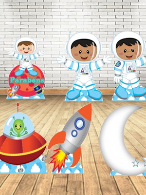 Astronauta displays kit com 10 peças