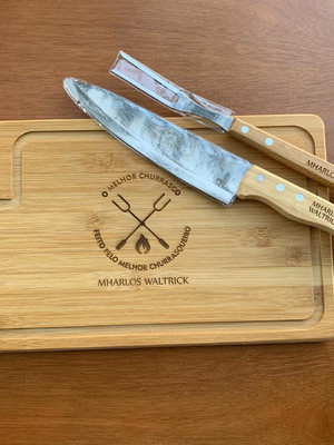 Kit churrasco bambu "pp"