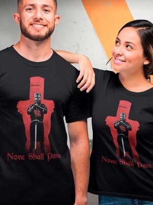 Camiseta monty python cavaleiro negro cálice sagrado cult