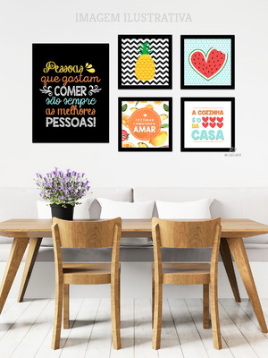 Quadros cozinha com frases. decoração