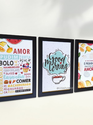 Quadro grandes para cozinha. com frases e mensagens. lindos!