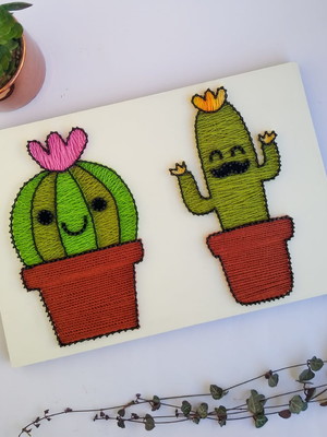 Cactos de string art