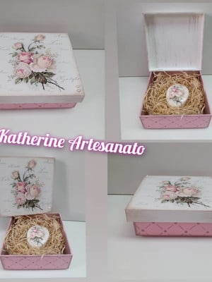 Caixa mdf com sabonete decorado