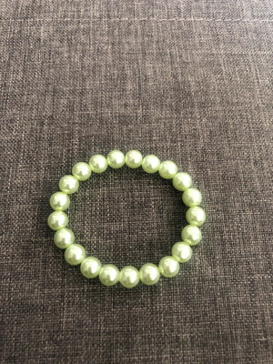 Pulseira infantil perolas verde