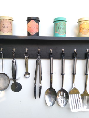 Organizador para temperos e utensílios de cozinha