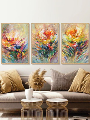 Quadros decorativos floral contemporâneo colorido