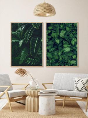 Quadros decorativos folhagem natureza floresta moderno