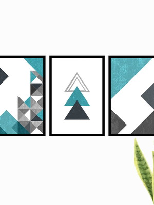 Quadros abstratos: com vidro