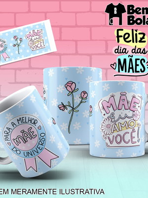 Caneca dia das mães melhor mãe do universo eu amo você