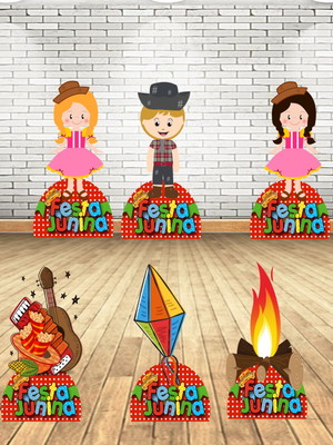 Festa junina displays kit com 10 peças