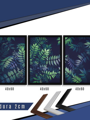 Quadros folhagem: com vidro
