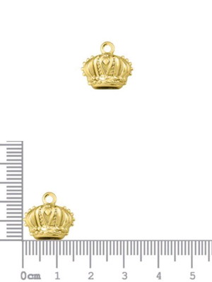 Ponteira coroa 13mm dourada (acima de 02 peças)*
