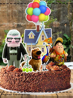 Topo de bolo up altas aventuras - arquivo digital
