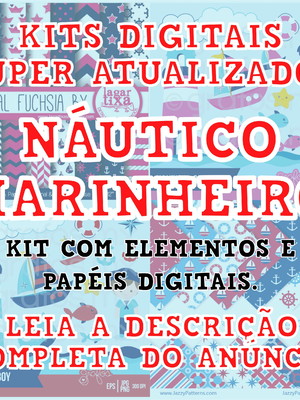 Kits digitais - náutico / navy / marinheiro / marinheira