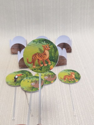 Topper com forminhas animais floresta amazonica
