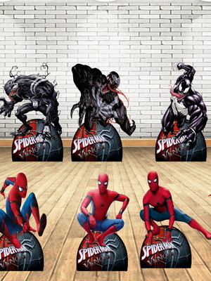 Homem aranha vs venom displays kit com 10 peças
