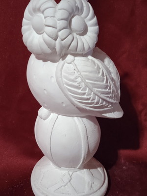 Co.020- coruja 20cm alt. (mod.margarida) em gesso